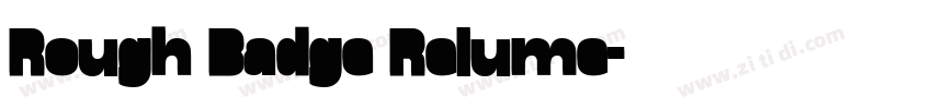Rough Badge Relume字体转换